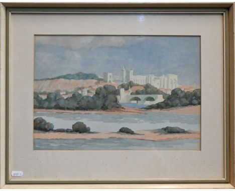 Mixed pictures including Jack Braddock - A French square, watercolour, signed and dated 1963, 25.5 x 36 cm; and The Palace of