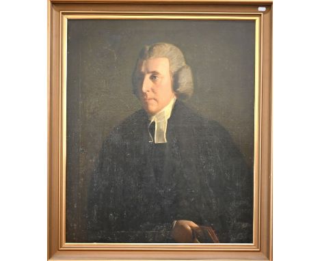 19th century portrait of a clergyman, oil on canvas, 70 x 60 cm