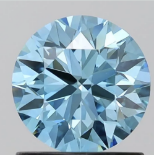 Round Brilliant Cut Diamond 1.04 Carat Fancy Vivid Blue Colour VS1 Clarity EX EX EX - IGI Cert