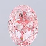 Oval Cut Diamond 5.00 Carat Fancy Vivid Pink VS1 Clarity IGI Certificate