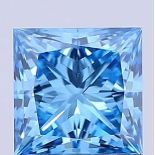 Princess Cut Diamond 1.00 Carat Fancy Vivid Blue VS1 Clarity IGI Certificate (Loose Diamond)