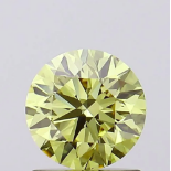 Round Brilliant Cut Diamond 1.04 Carat Fancy Vivid Yellow Colour VS2 Clarity EX EX EX - IGI Cert