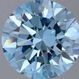 Round Brilliant Cut Diamond 3.00 Carat Fancy Vivid Blue VS1 Clarity IGI Certificate