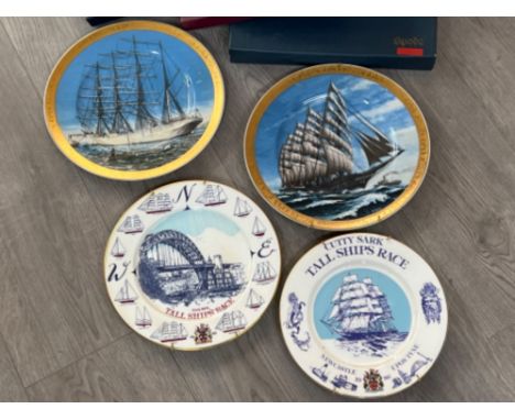 Large collection of wall plates including Spode etc