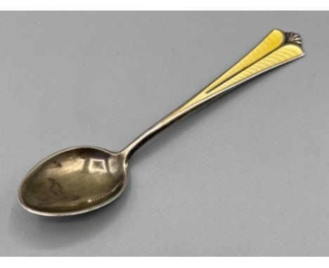 David Andersen norway silver and enamel spoon.