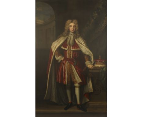 Thomas Murray (1663-1734) Portrait of Edward 8th Baron Dudley and 3rd Baron Ward (1683-1704), full length, wearing peers robe