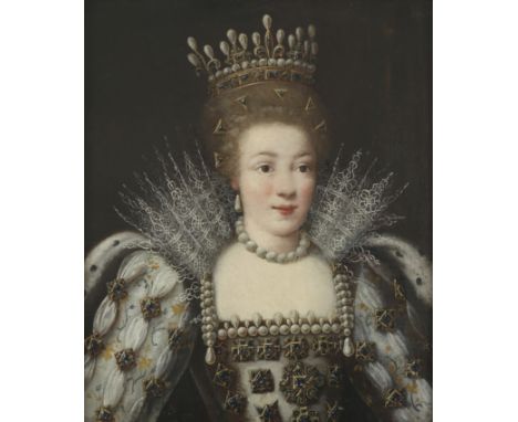 French School Late 17th/Early 18th Century Portrait of a lady in the costume of Louis Marguerite of Lorraine (1588-1631) Oil 