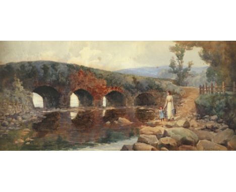 ‡ Mary Georgina Barton (Irish 1861-1949) Bridge at Glengariff Signed and further inscribed and titled to backing board Waterc