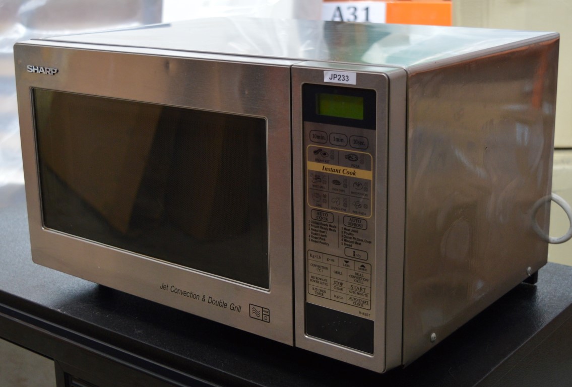 1 x Sharp R83STM Jet Convection & Double Grill 900w Microwave Oven