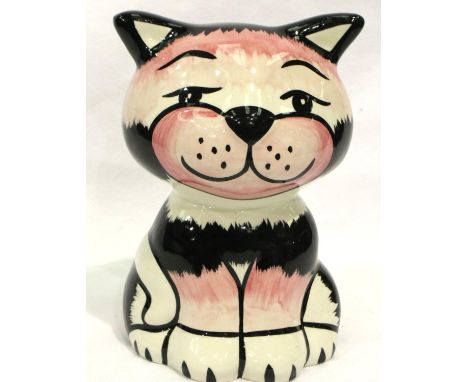 Lorna Bailey cat, Mack, H: 12 cm. No cracks or chips. P&amp;P Group 1 (£14+VAT for the first lot and £1+VAT for subsequent lo