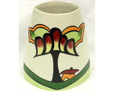 Lorna Bailey vase in the Cherry Hill pattern, H: 18 cm. No cracks or chips. P&amp;P Group 2 (£18+VAT for the first lot and £3
