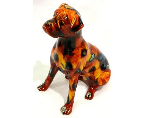 Anita Harris boxer dog, signed in gold, H: 11 cm. No cracks or chips. P&P Group 1 (£14+VAT for the first lot and £1+VAT for s