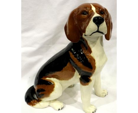 Large Beswick fireside beagle dog model 2300, no chips or cracks, H: 32 cm. P&amp;P Group 3 (£25+VAT for the first lot and £5