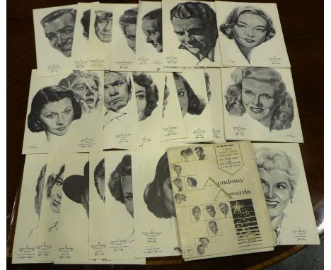 A complete portrait collection of Academy Award winners 1928-1961. P&amp;P Group 1 (£14+VAT for the first lot and £1+VAT for 