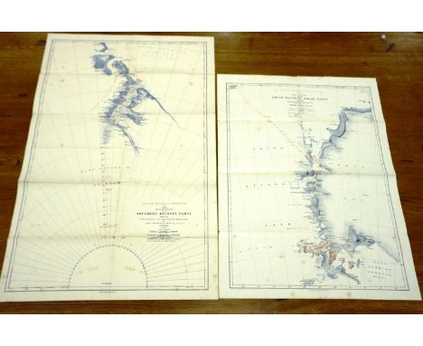 Charts: two, Route and Surveys of the Southern Journey Party 1908-09 from Traverses and Astronomical Observations by Eric Mar