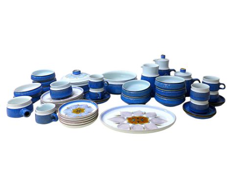 A Derby "Chatsworth" dinner tea service thirty six pieces.(36)
