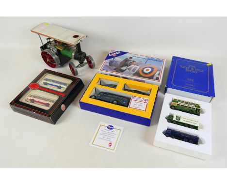 A collection of models vehicles and toys, comprising a boxed Corgi Battle of Britain 50th Anniversary three vehicle set, D35/
