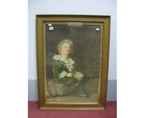 XIX Century Pears Print "Bubbles", date 1886 bottom right (framed).