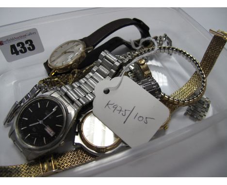 Rotary; A 9ct Gold Gents Wristwatch, the signed dial with baton markers, the case engraved "A.E Turbine Components Ltd Presen