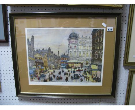 George Cunningham (Sheffield Artist), 'Early Doors', limited edition print of 250. 30cm x 41cm (graphite signed).
