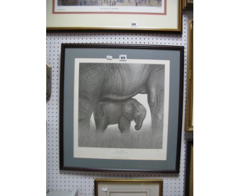 Gary Hodges, 'Love and Protection' Limited Edition Black and White Print, 439 of 850, 37.3 x 37.8cm graphite signed to border