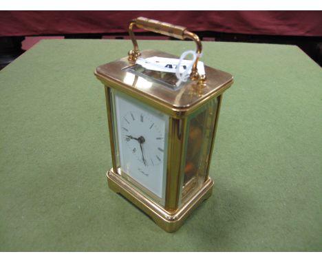 A 'Cottrills' French Style Carriage Clock, with enamel dial, Roman numerals marked 'Cottrills' to base.