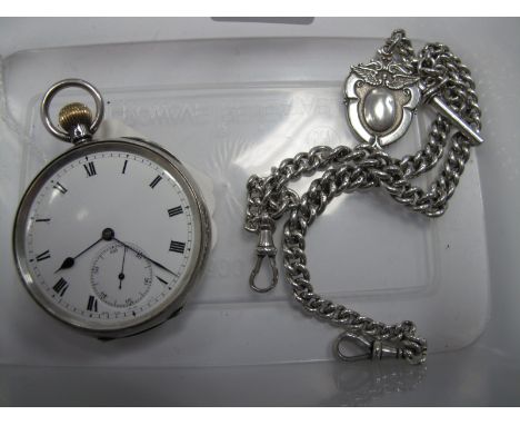 A Hallmarked Silver Cased Openface Pocketwatch, the dial (lacking glass) with black Roman numerals and seconds subsidiary dia