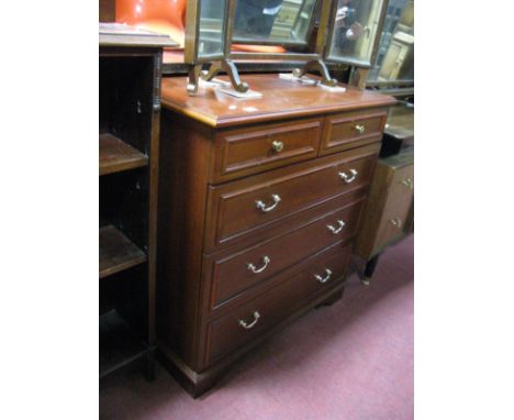 A Chest of Drawers, fitted with two short and two long drawers, bracket feet.
