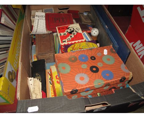 Playing Cards, dominoes, solitaire, chess and draughts board, other board games, etc:- One Box