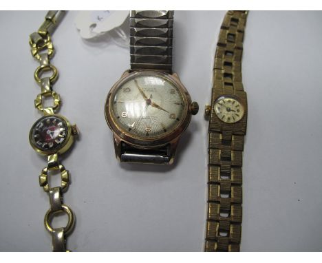 Royce 25 Jewels Automatic Gent's Wristwatch, on later expanding bracelet; together with two vintage ladies wristwatches. (3)