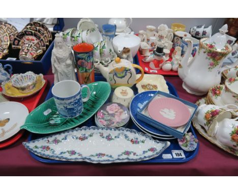 Parian Model of Queen Victoria, B & G Christmas plates, Royal Worcester 'Rose' fairy and other pin dishes, Susie Cooper dot a