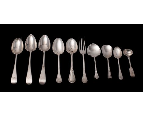 A Victorian silver christening spoon and fork, makers Levesley Brothers, Sheffield 1898, a Victorian silver christening spoon