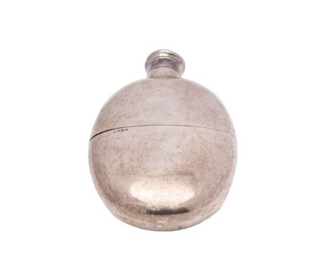 A Victorian silver spirit flask, maker Thomas Johnson I, London 1869, 13.5cm high, 173gms, 5.5ozs.