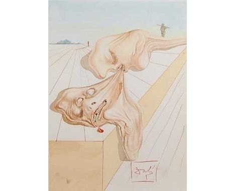 After Salvador Dali (1904-1989) - Divine Comedy Series 1984, colour woodblock print, facsimile signature within the print, th