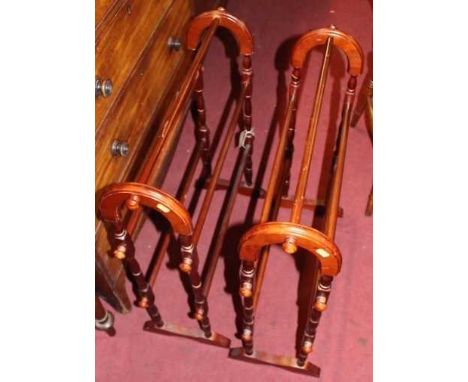 A pair of contemporary stained beech towel railsCondition report: Some light marks only, overall very good.
