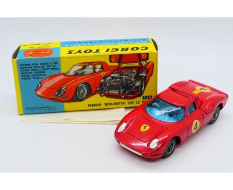 Corgi - A boxed Ferrari 250 Le Mans # 314. The car appears Mint with its leaflet in a Near Mint box. (This does not constitut