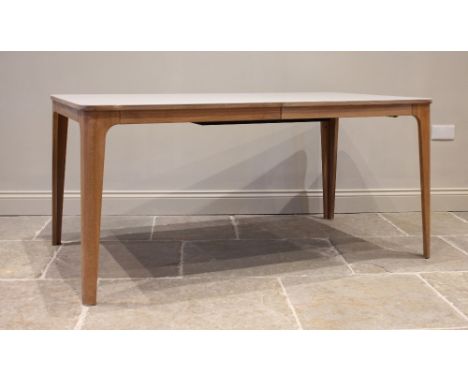 An Ebbe Gehl for John Lewis Mira ceramic top eight-ten seater extending dining table, with limed oak framed and two removable