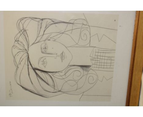 A limited-edition print after Pablo Picasso, studio stamp, framed and glazed