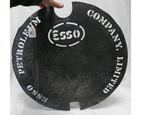 Esso Petroleum Company Ltd oil barrel template/stencil, diameter 53 cm 