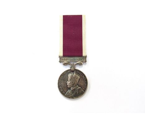 A George V Army Long Service and Good Conduct Medal with Regular Army bar named to 1408927 BMBR. J. B. EVANS. R.A. 