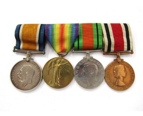 A WWI and WWII Constabulary medal group consisting of WWI War medal and Victory medal named to 30567 PTE. J. HEXTER DEVON. R.