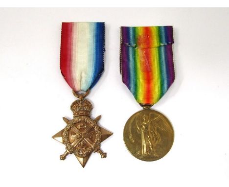 A WWI 1914 Mons Star Medal named to 8562 PTE. R. MASSON R.A.M.C. (Robert Masson), entered 07/10/1914