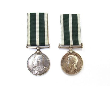 Two Royal Naval Reserve Long Service and Good Conduct Medals: Edward VII named to W. MITCHELL SEAN 1CL. R.N.R. (naming not co