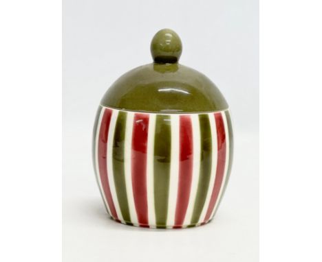 A West German Goebel Pottery jar with lid. 11x16cm