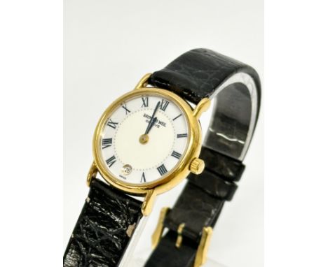 A Raymond Weil 18ct gold electroplated watch.    (10)