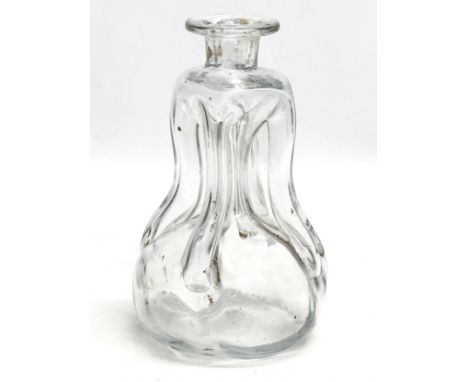 Michael Bang. A Danish “Snapse Doctor” glass Kluk carafe decanter. By Holmegaard. 19cm