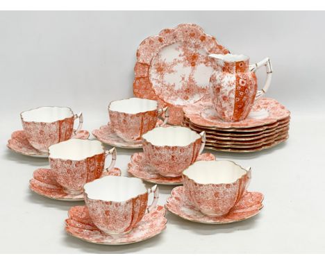 Wileman &amp; Co (early Shelley) Late 19th Century 21 piece tea service. 6027 pattern. Circa 1890.