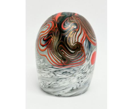 A large art glass paperweight. 9.5cm