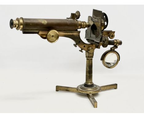 Smith &amp; Beck. A 19th Century brass monocular microscope.