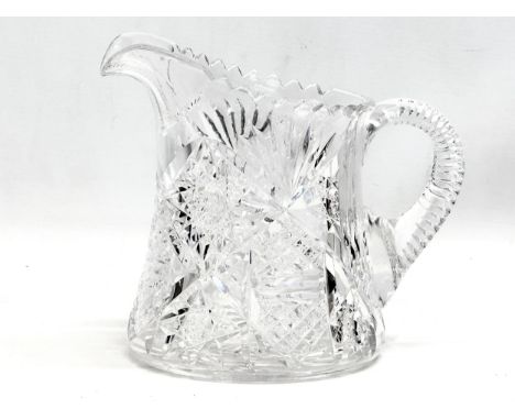 A Late 19th/Early 20th Century American “Brilliant Cut” pitcher. Circa 1890-1910. 22x15x19cm.